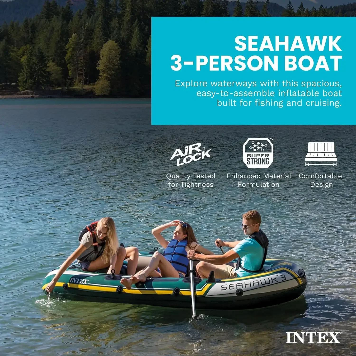 INTEX 66332EP Seahawk 2 Şişiri - Fishing Boat Aluminum incelemesi ve fiyatı